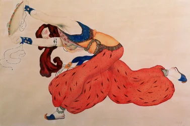 Tanulmány egy táncosnő figurájához a Scheherazade számára
